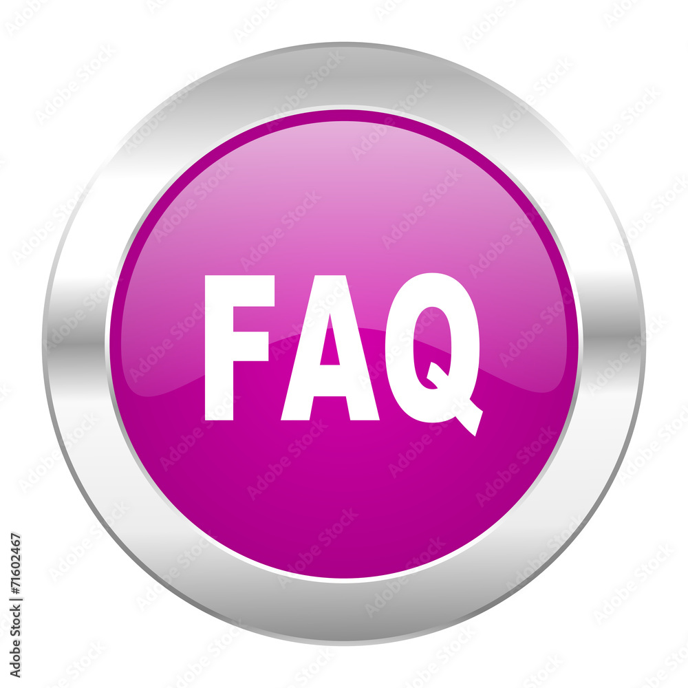 faq violet circle chrome web icon isolated faq violet circle chrome web icon isolated