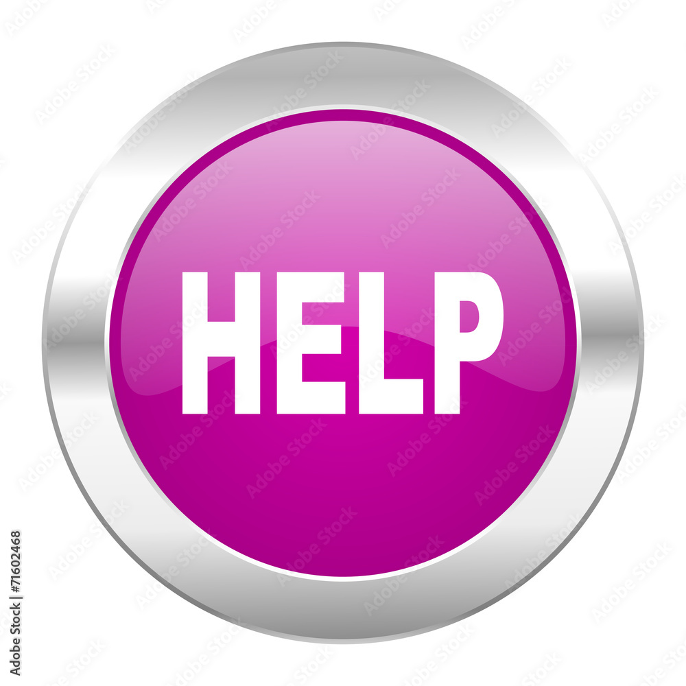 help violet circle chrome web icon isolated help violet circle chrome web icon isolated
