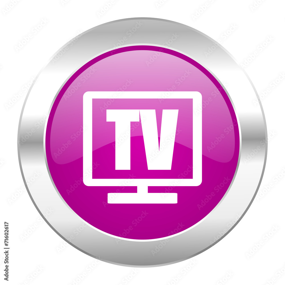 tv violet circle chrome web icon isolated tv violet circle chrome web icon isolated