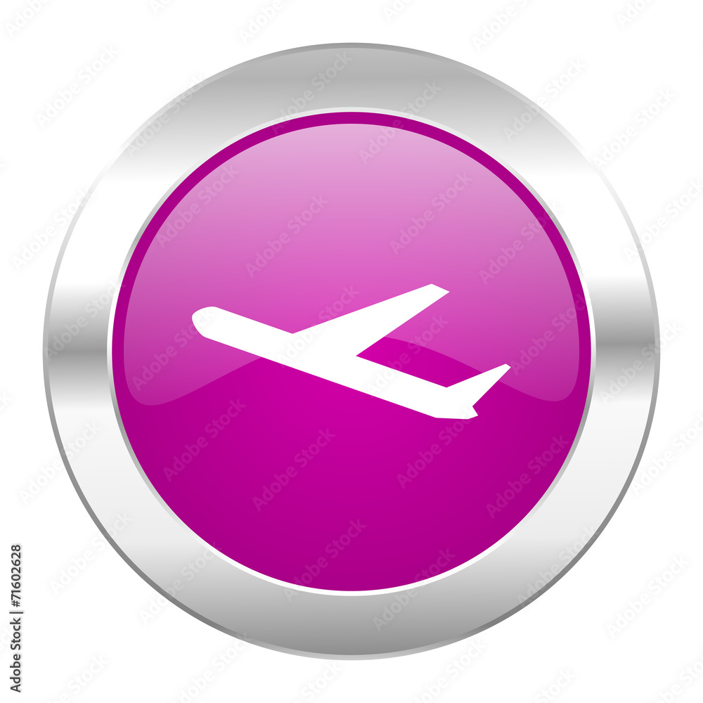 deparures violet circle chrome web icon isolated deparures violet circle chrome web icon isolated