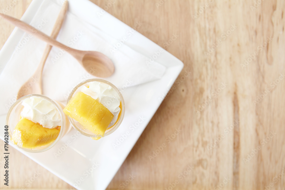 Mango pudding Mango pudding