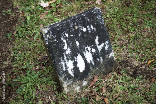 A Old Grave Stone in a Historic Cemetery