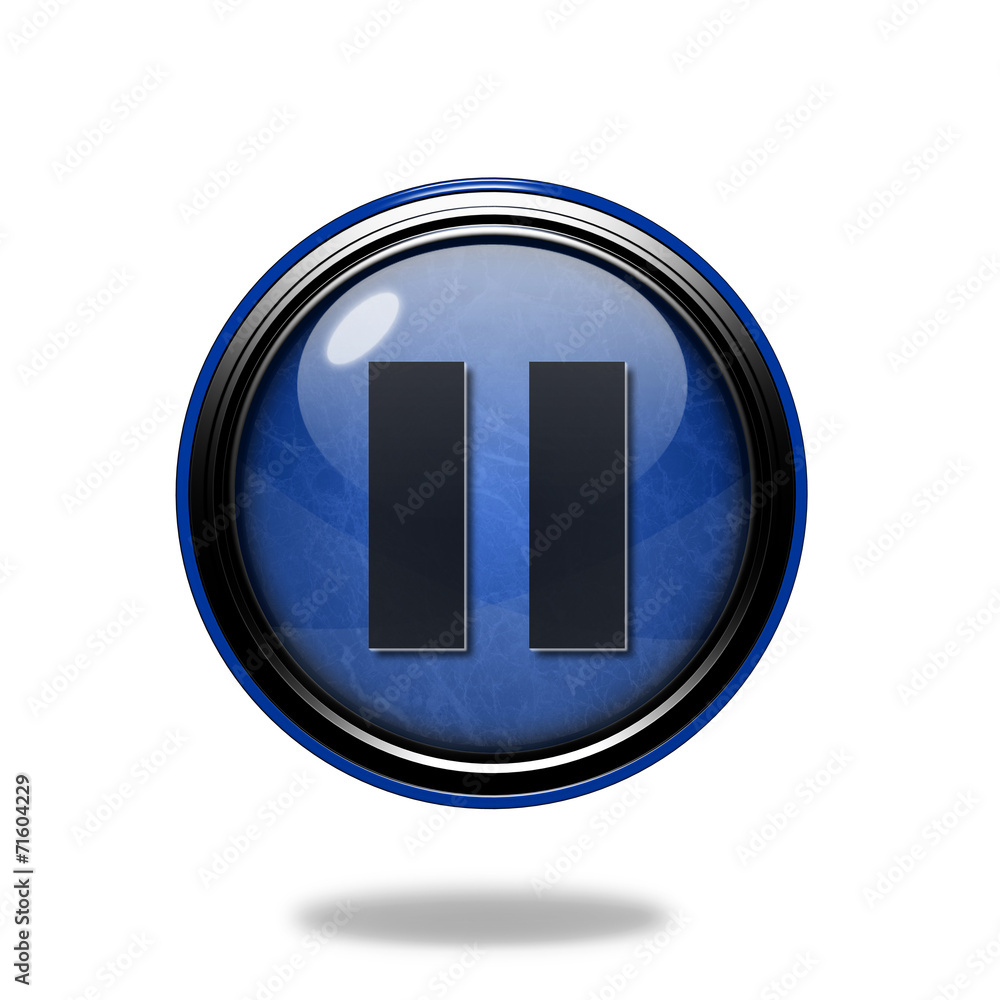 pause circular icon on white background pause circular icon on white background