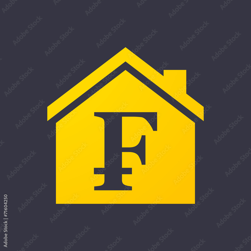 House icon with a currency sign House icon with a currency sign