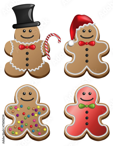 Lebkuchen Männer Vektor Set