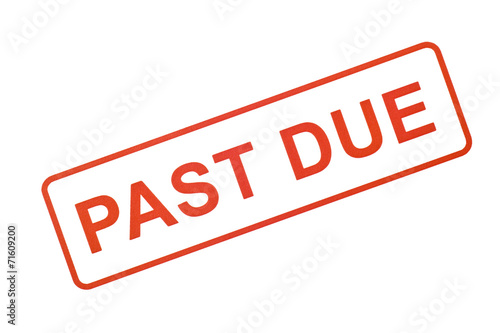 Past Due Rubber Stamp