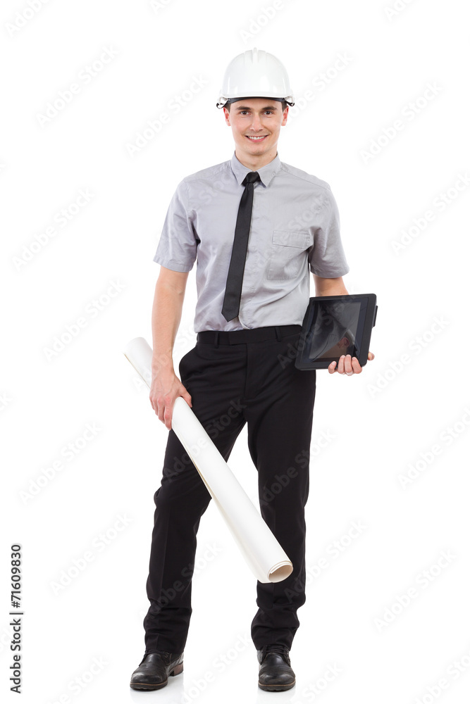 Architect with a digital tablet. Architect with a digital tablet.