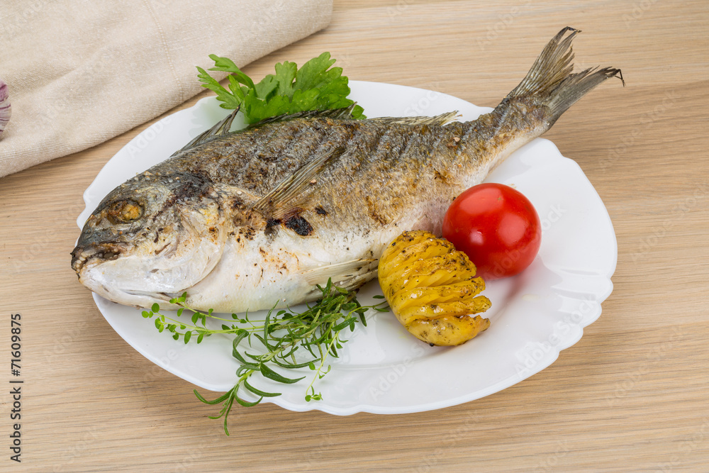 Grilled dorado