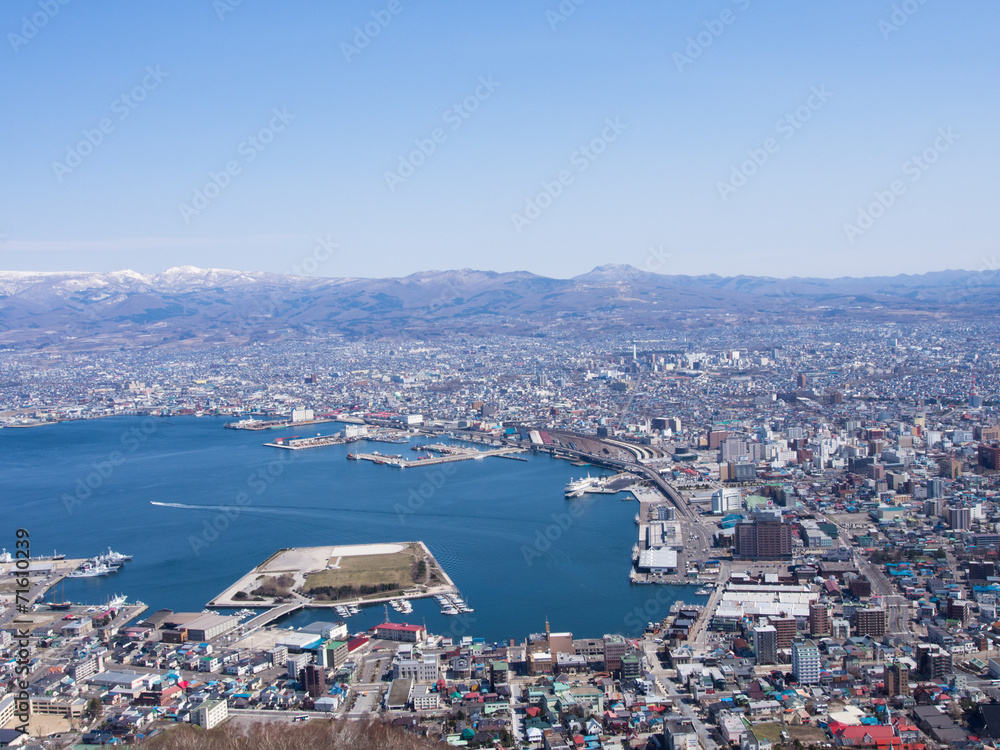 View of Hakodate cityscape,Hokkaido, Japan