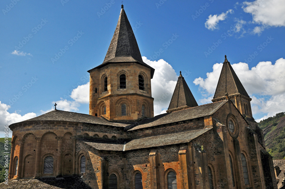 Fototapeta premium L'Abbazia di Conques, Aveyron - Francia
