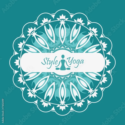 ornament in the circle yoga style design decorative