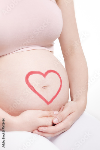 Wallpaper Mural Beautiful belly of young attractive pregnant woman  Torontodigital.ca