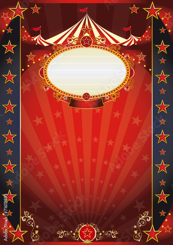 circus red and night fantastic poster