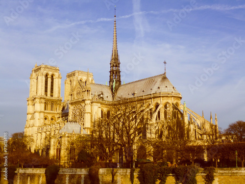 Retro look Notre Dame Paris