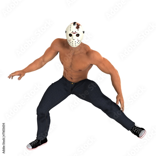 Canvas Print ホッケーマスクの男性