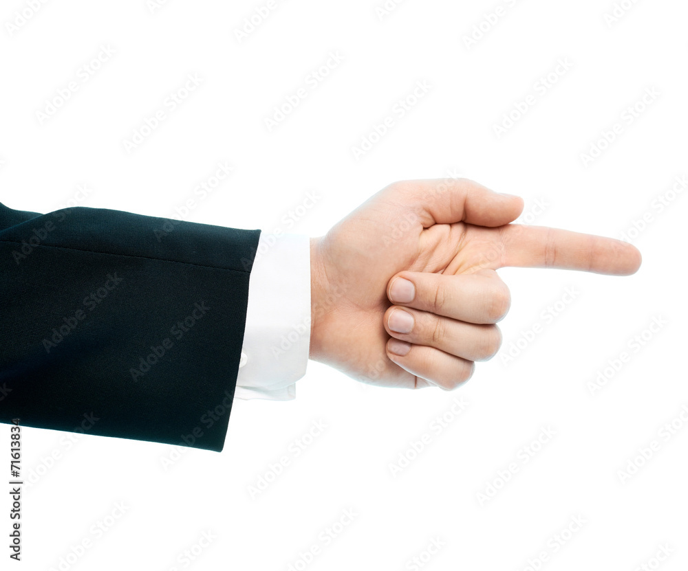 Caucasian male hand composition isolated Caucasian male hand composition isolated