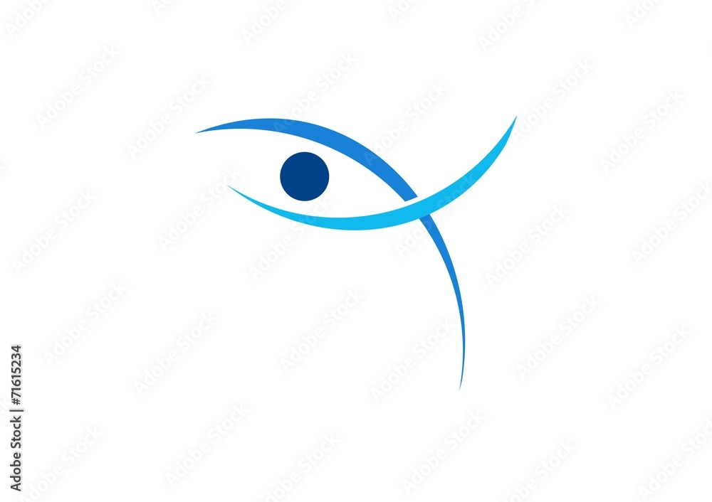 Fototapeta premium eye vision logo,optic abstract,people religious,bird,fish,vector