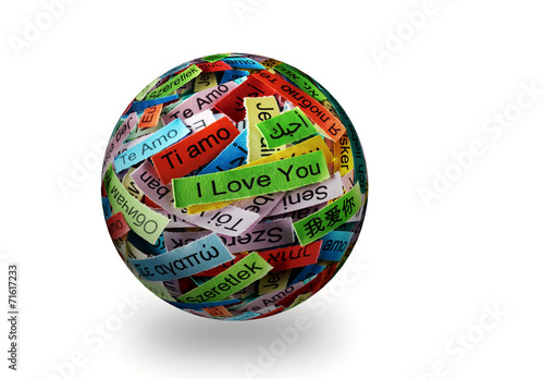 I Love You 3d sphere