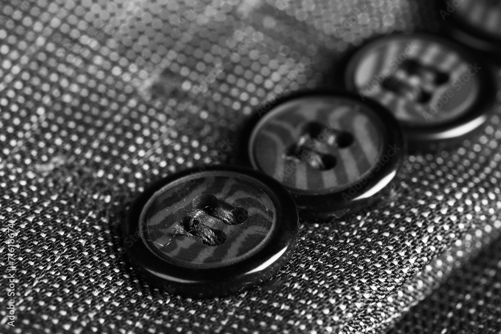 Buttons on clothes close up Buttons on clothes close up