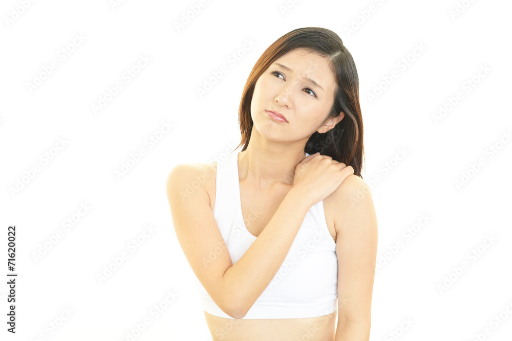 疲れた様子の女性 疲れた様子の女性