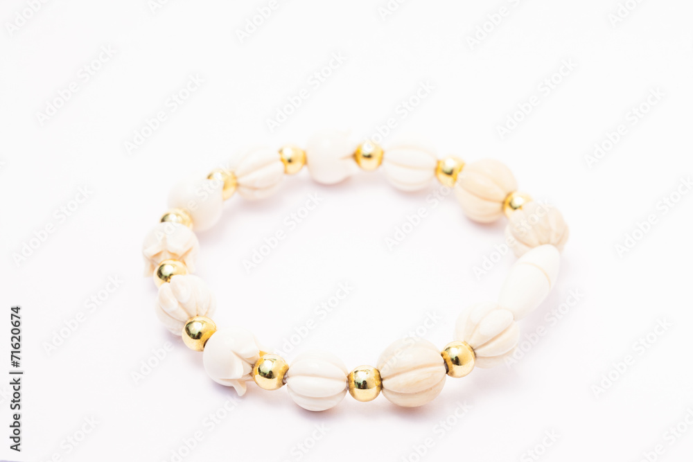 Agate Bracelet Isolated On White Background. Agate Bracelet Isolated On White Background.
