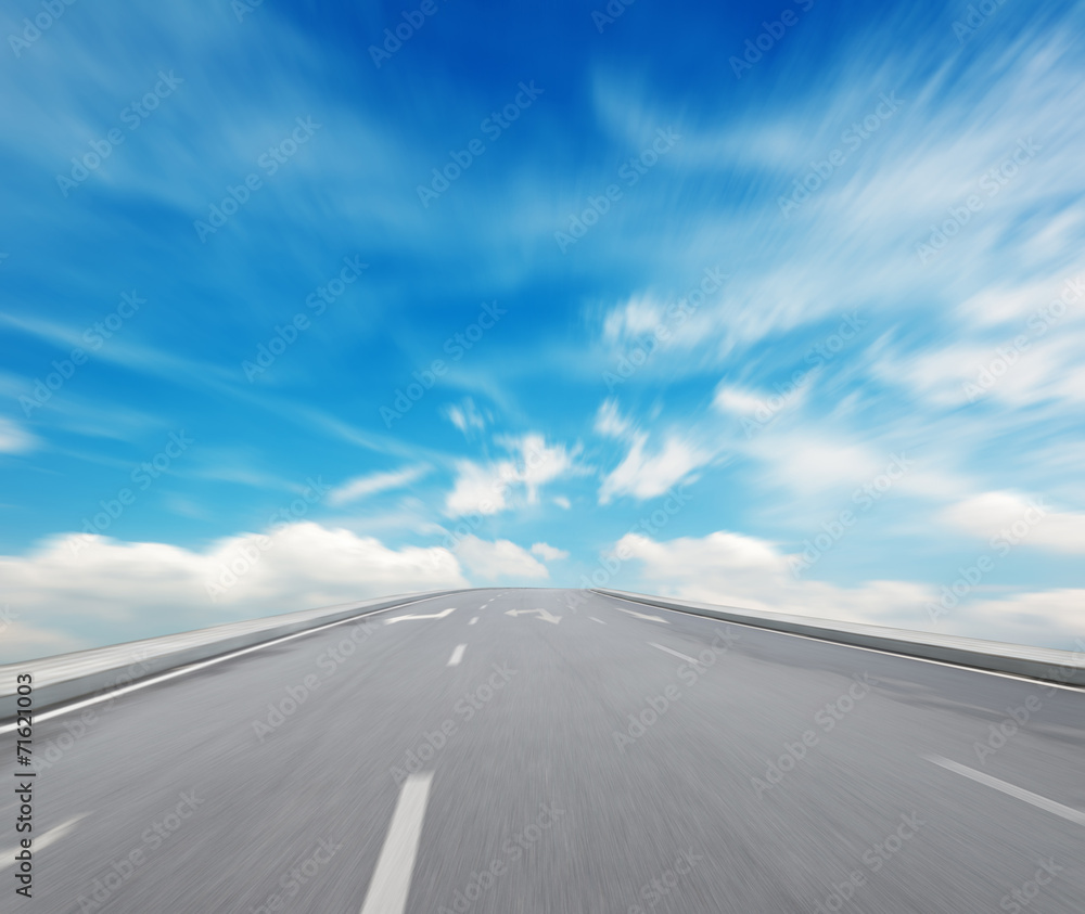 Way high way blue sky to Travel Destination journey Way high way blue sky to Travel Destination journey
