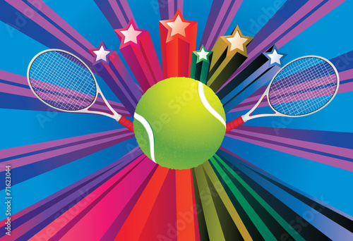 Tennis Ball and Racket