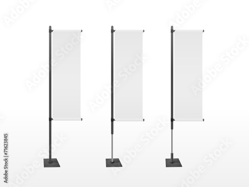 blank banner flags set