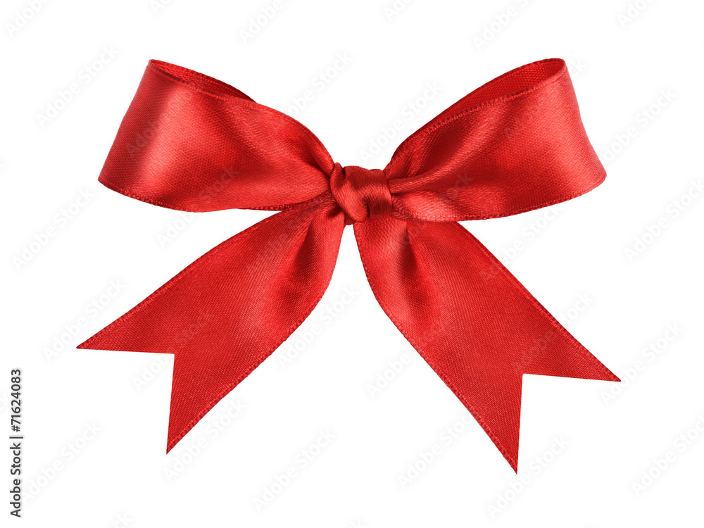 Fototapeta premium deep red tied ribbon bow