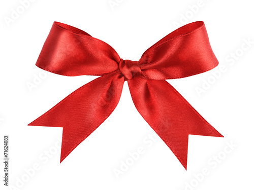 deep red tied ribbon bow