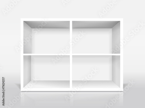 blank modern bookcase