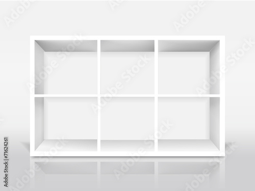 blank modern bookcase