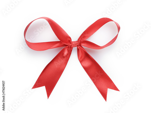 Obraz w ramie red thin ribbon bow