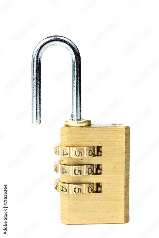 combination padlock isolated on white background combination padlock isolated on white background