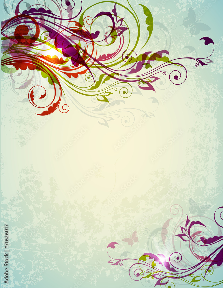Abstract decorative floral background Abstract decorative floral background