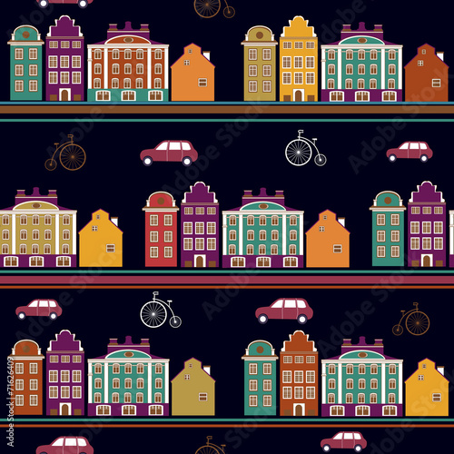 Photography night city pattern