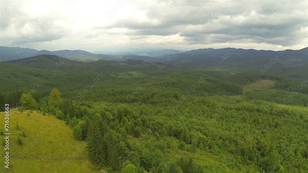 Rearl Fly over mountain with wood ( hills) .Aerial Rearl Fly over mountain with wood ( hills) .Aerial