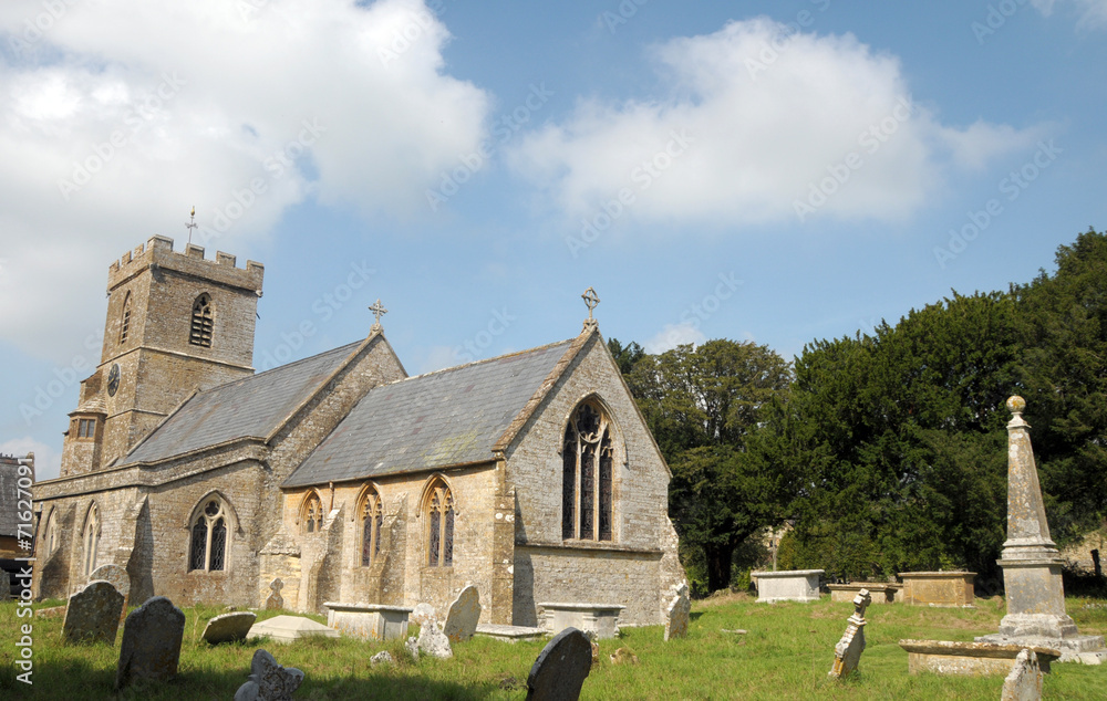 Church in Powerstock village, Dorset