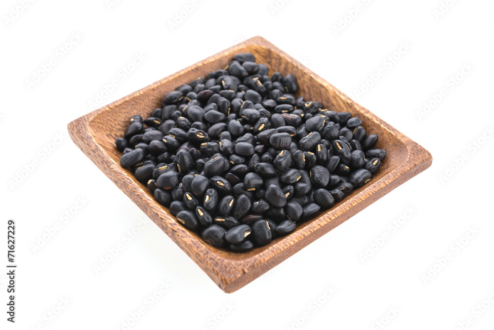 Black beans isolated on white background Black beans isolated on white background