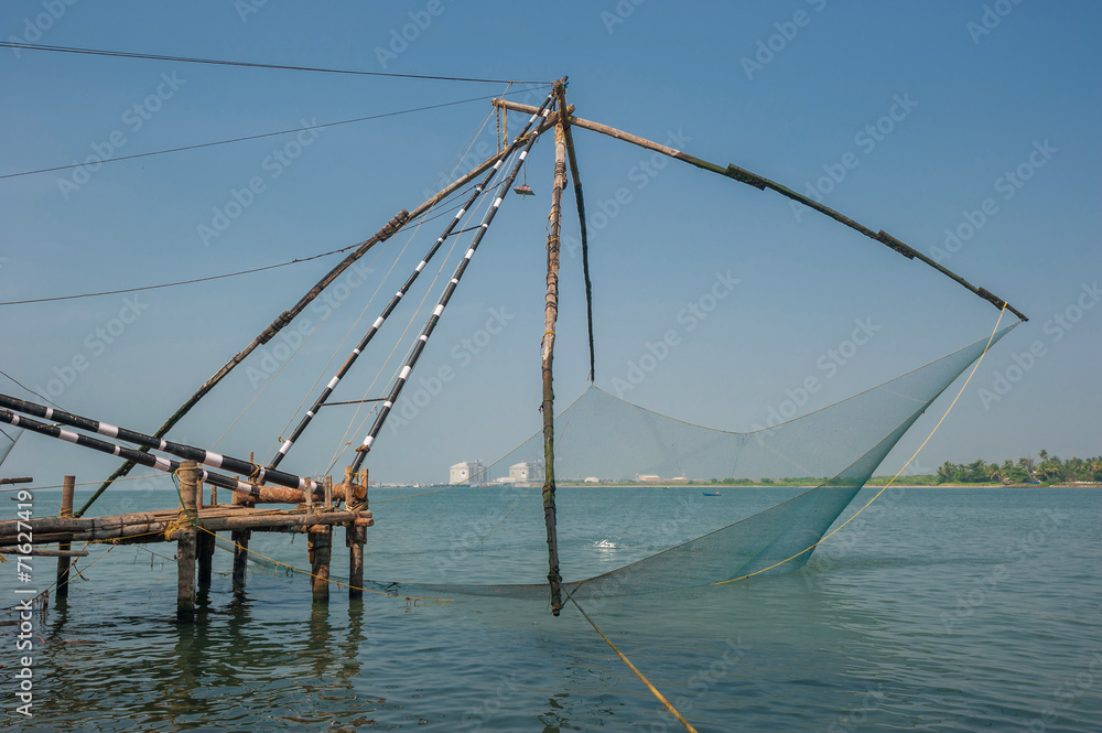 Chinese fishing nets, Kochi, India