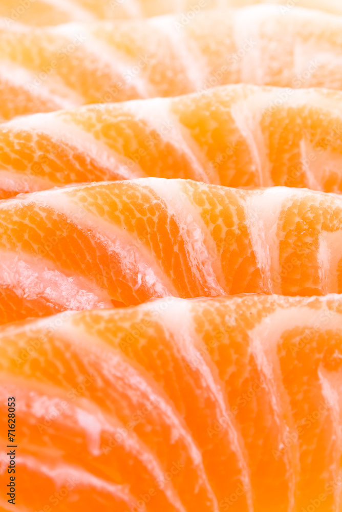 Salmon meat close up
