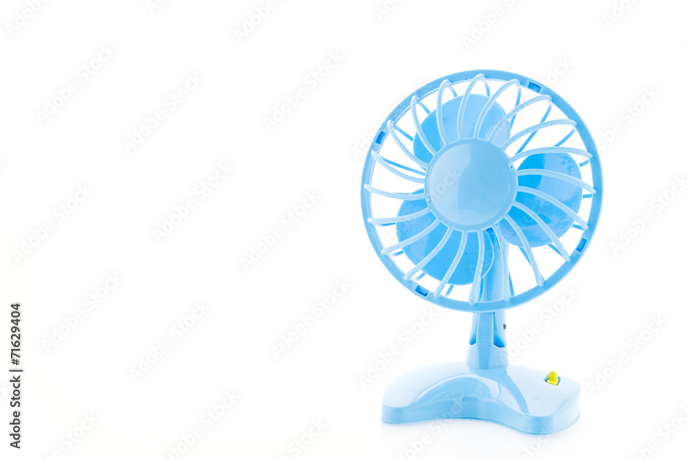 Electronic air fan isolated on white background