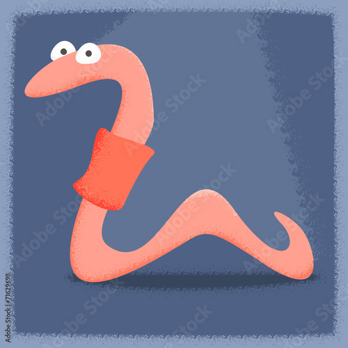 Pink worm