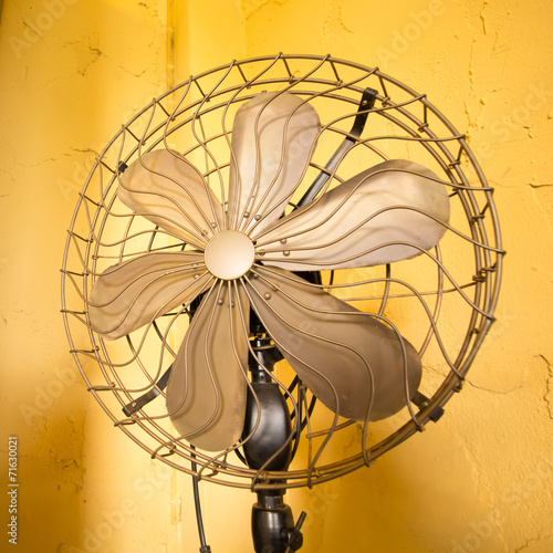 Gold vintage fan