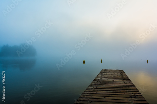 Morgendämmerung am "Schwarzer See", Mecklenburgische Seenplatte
