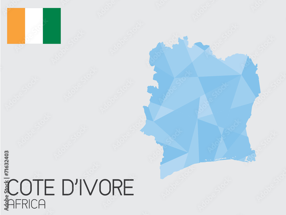 Set of Infographic Elements for the Country of Cote Divoire