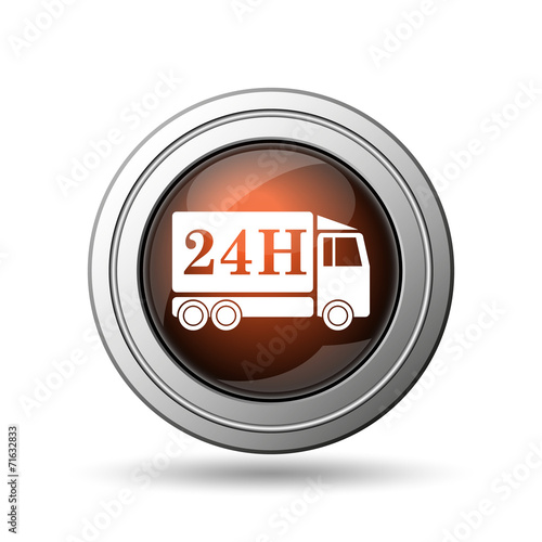 24H delivery truck icon