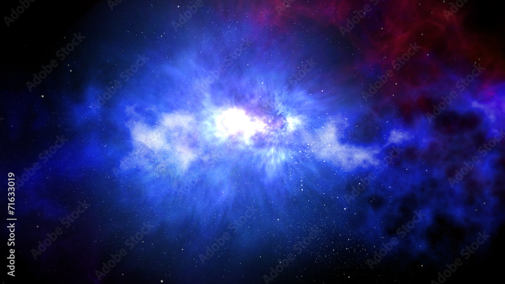 Deep Space with Blue and Pink Nebulas Deep Space with Blue and Pink Nebulas
