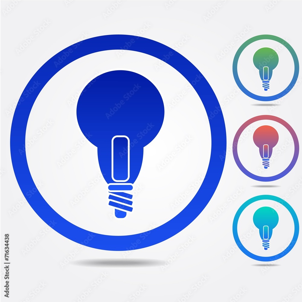 Light lamp sign icon. Idea symbol Light lamp sign icon. Idea symbol