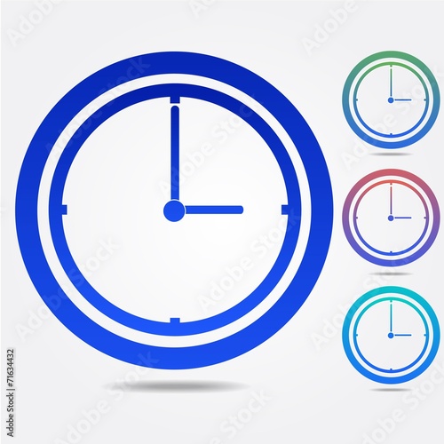 Clock time sign icon. Mechanical watch symbol